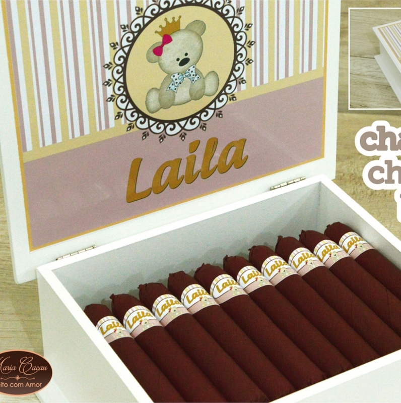 Charuto de Chocolate Lembrancinha Jacareí - Charuto de Chocolate Personalizado