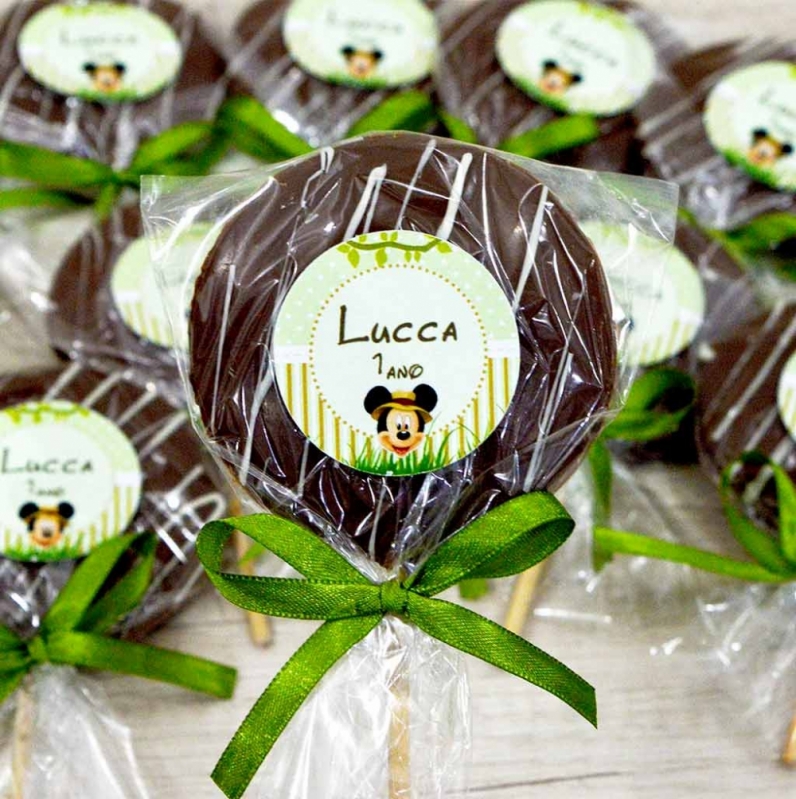 Onde Vende Pirulito de Chocolate Mickey Vila Endres - Pirulito de Chocolate Lembrancinha de Maternidade