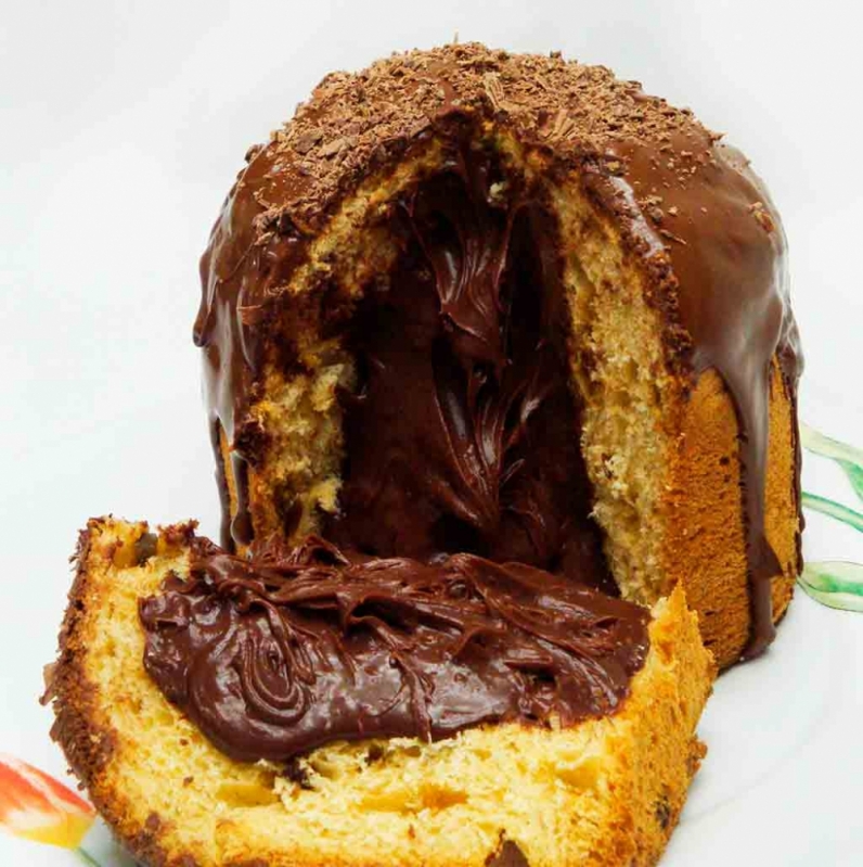 Panetones Trufados Chocolate Vila Medeiros - Panetone Trufado Gourmet