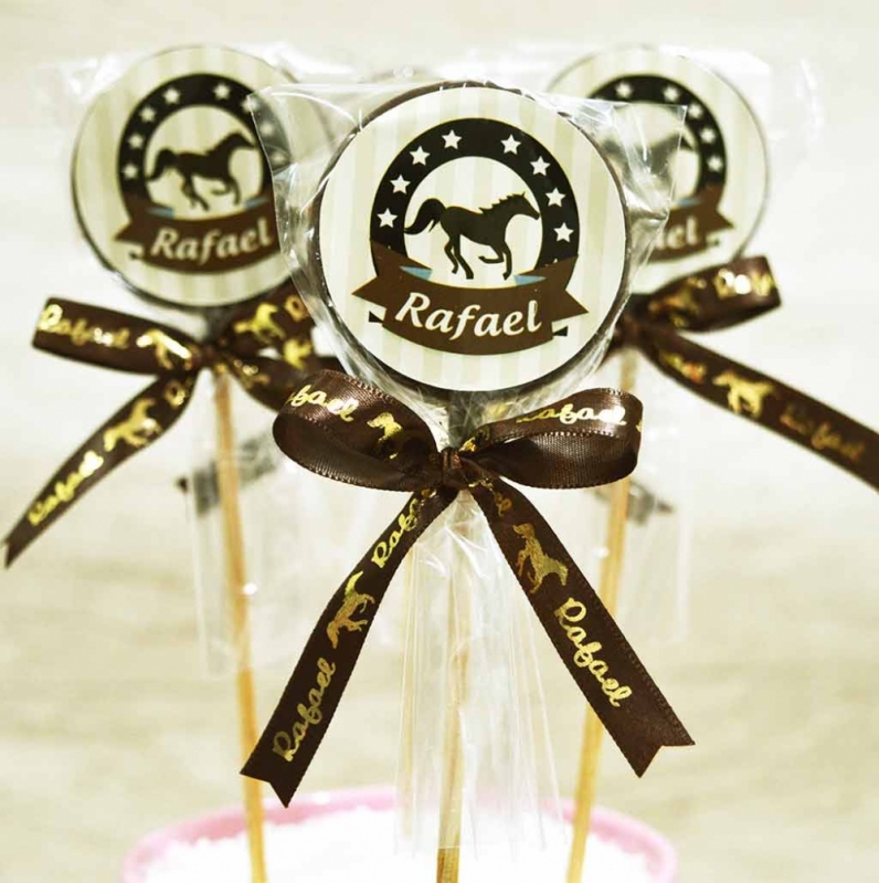 Pirulitos de Chocolate Lembrancinhas de Maternidade Itaim Bibi - Pirulito de Chocolate Aniversário
