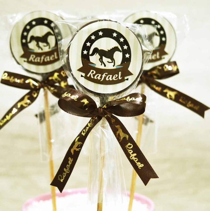 Pirulitos de Chocolate para Aniversário Vila Andrade - Pirulito de Chocolate Personalizado